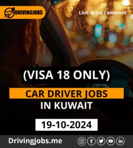 Car Driver Vacancy in Kuwait (KFC)