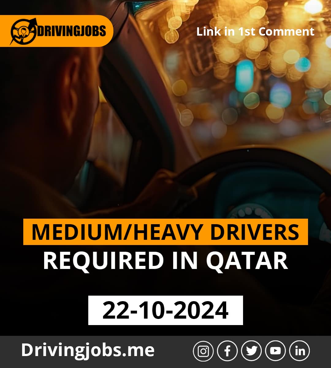 Driver Jobs in Qatar 22.10.2024