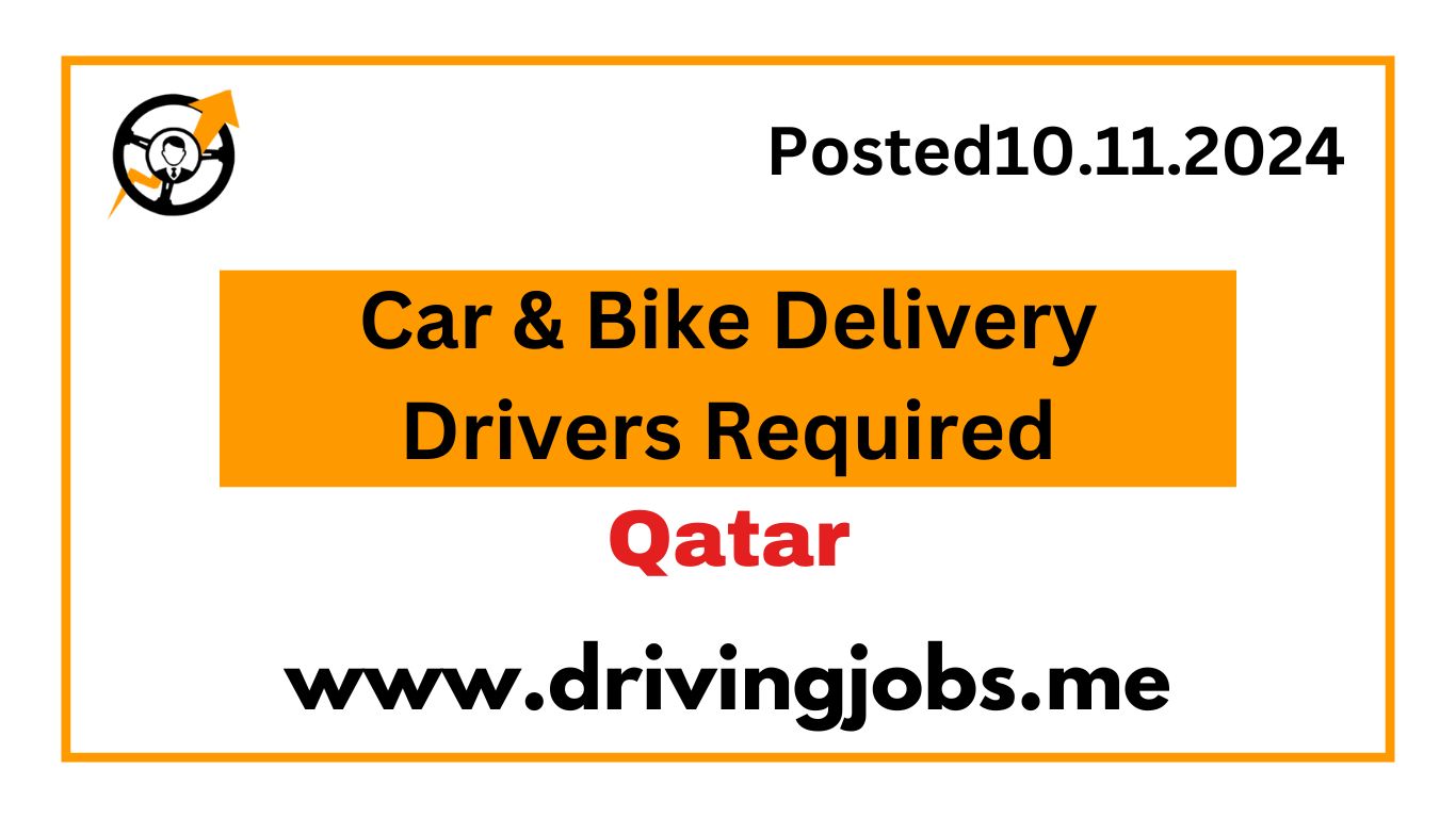 Car & Bike Delivery Drivers Required